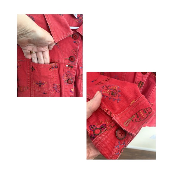 Graff Intricate Embroidered Stretch Denim Jacket - Picture 5 of 7